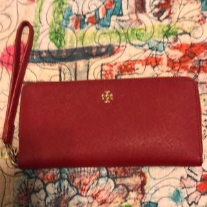 Tory  Burch Poppy Orange Wristlet Wallet
